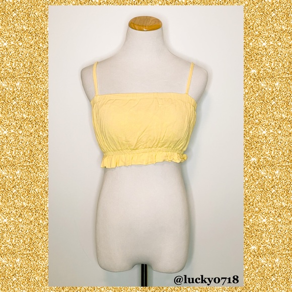 by the way. EUC Yellow Amani Crop Top S - Picture 4 of 8